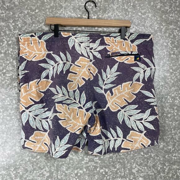 Newport Blue Men's Blue Vintage 90's Swim Trunks - Size XL - 1990's Board Shorts - Picture 7 of 7